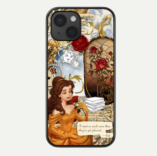 Golden Dream Belle Glass Case For iPhone 15 by Custom World