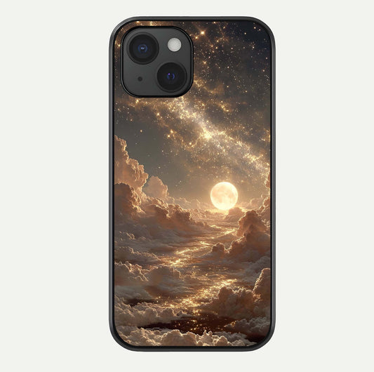 Golden Sky Dream Glass Case For iPhone 15 by Custom World
