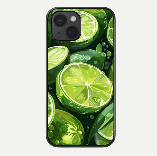 Green Lemon Glass Case For iPhone 15 by Custom World