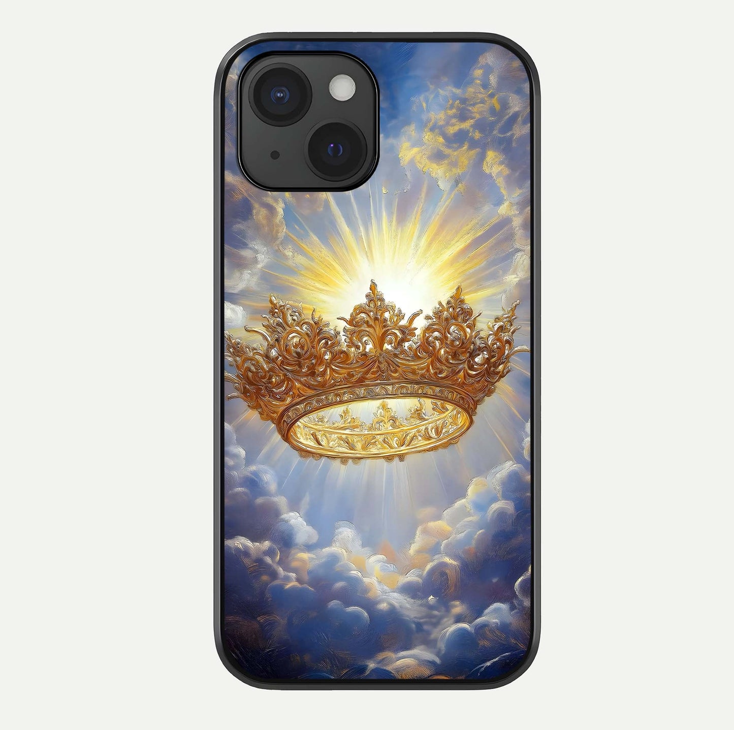 Heavenly Crown Light Glass Case For iPhone 15 by Custom World