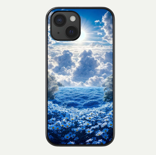 Heavenly Daisy Horizon Glass Case For iPhone 15 by Custom World