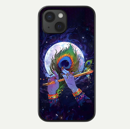 Krishna Hands Art Glass Case For iPhone 15 by Custom World