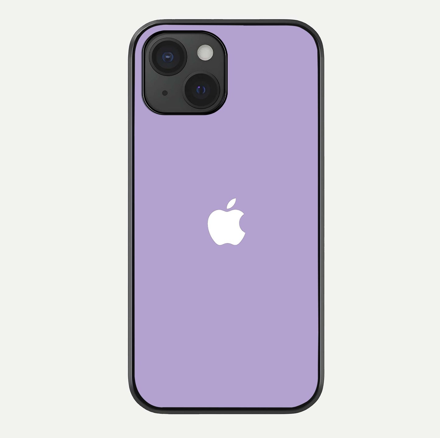Lavender Soft Minimal Glass Case For iPhone 15 by Custom World