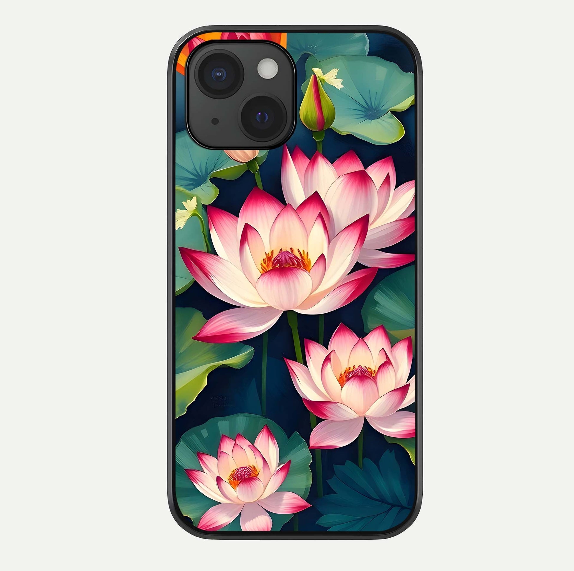 Lotus Dream Serenity Glass Case For iPhone 15 by Custom World