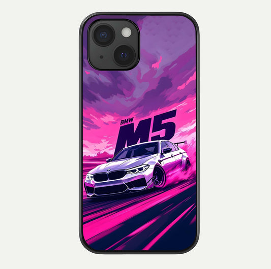 MS Neon Car Glass Case For iPhone 15 by Custom World
