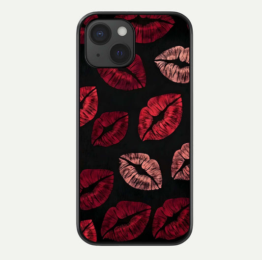 Midnight Kiss Love Glass Case For iPhone 15 by Custom World