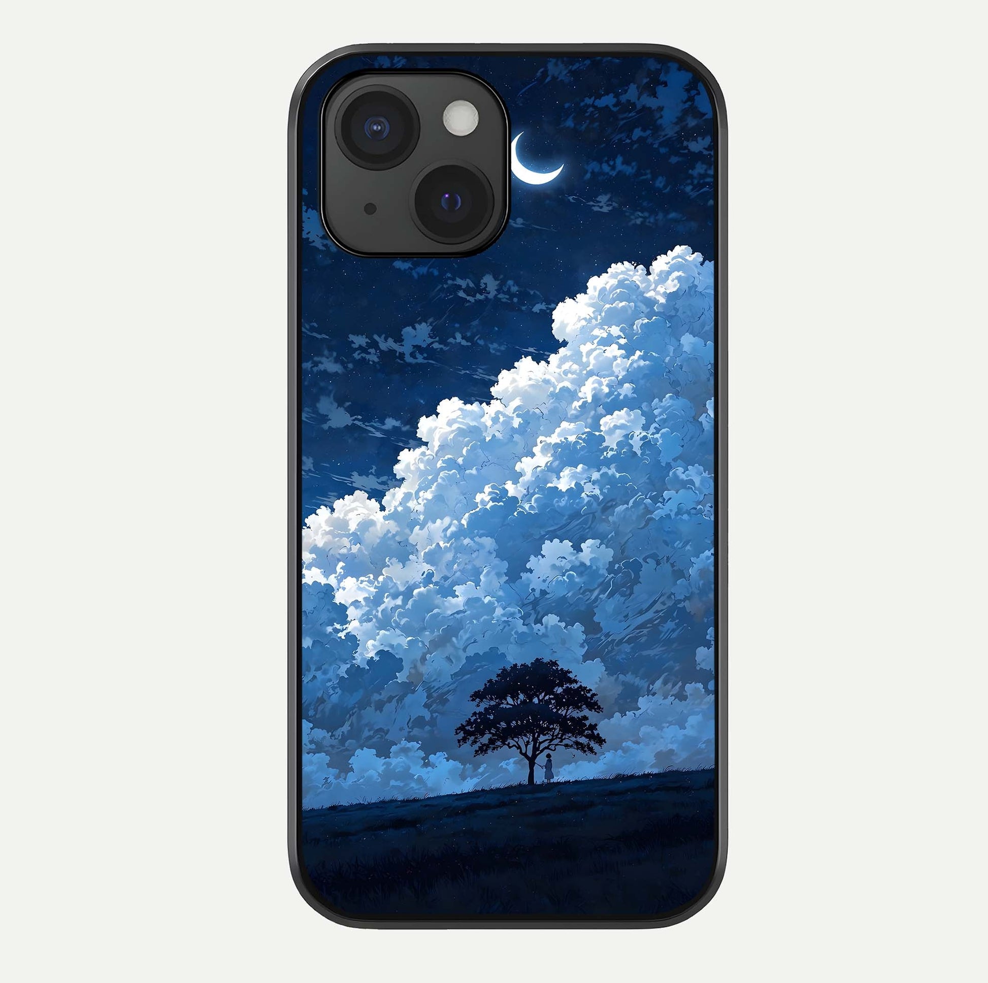 Midnight Sky Serenity Glass Case For iPhone 15 by Custom World