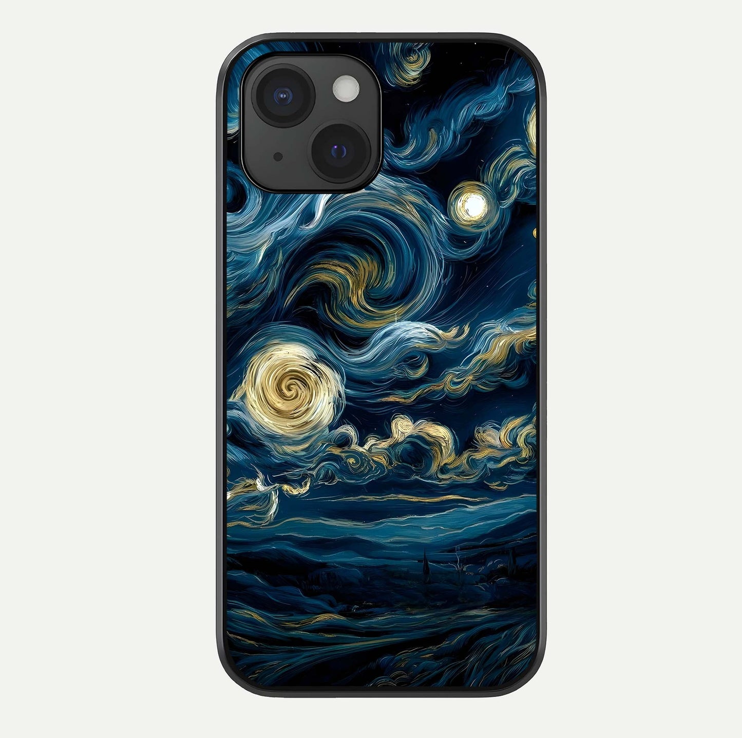Midnight Sky Whirl Glass Case For iPhone 15 by Custom World