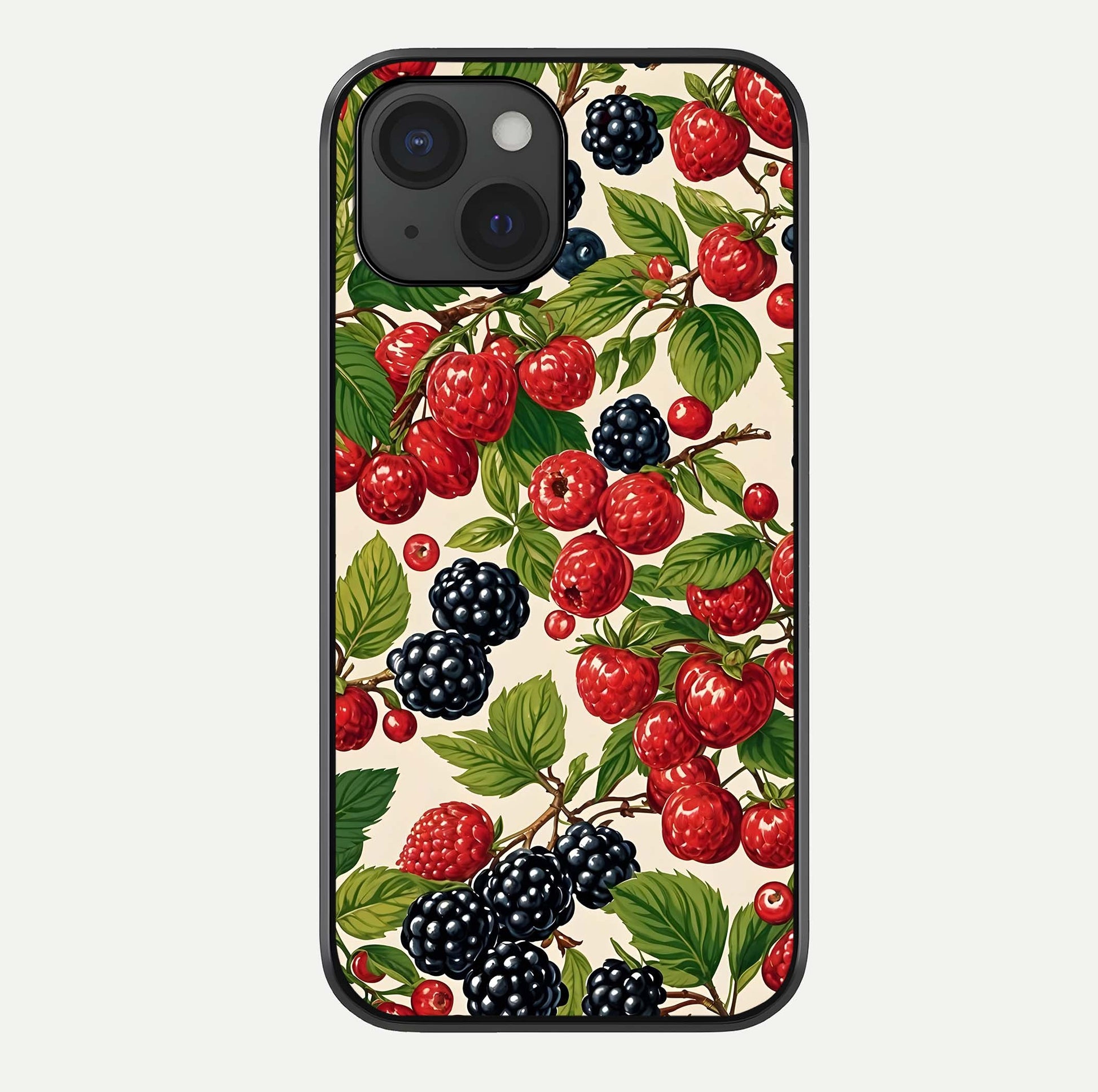 Mixed Berry Collage Glass Case For iPhone 15 by Custom World