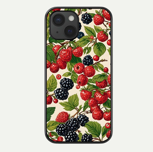 Mixed Berry Collage Glass Case For iPhone 15 by Custom World