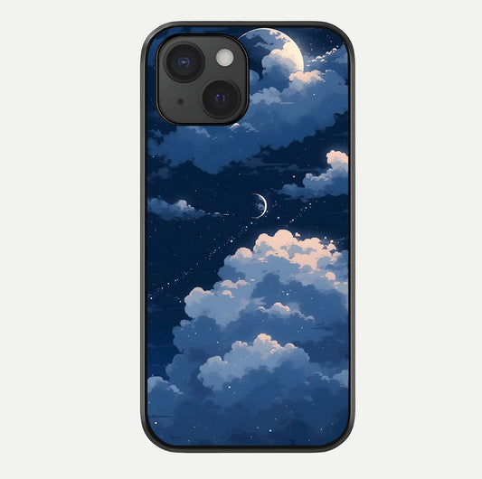 Moon Dream Haze Glass Case For iPhone 15 by Custom World