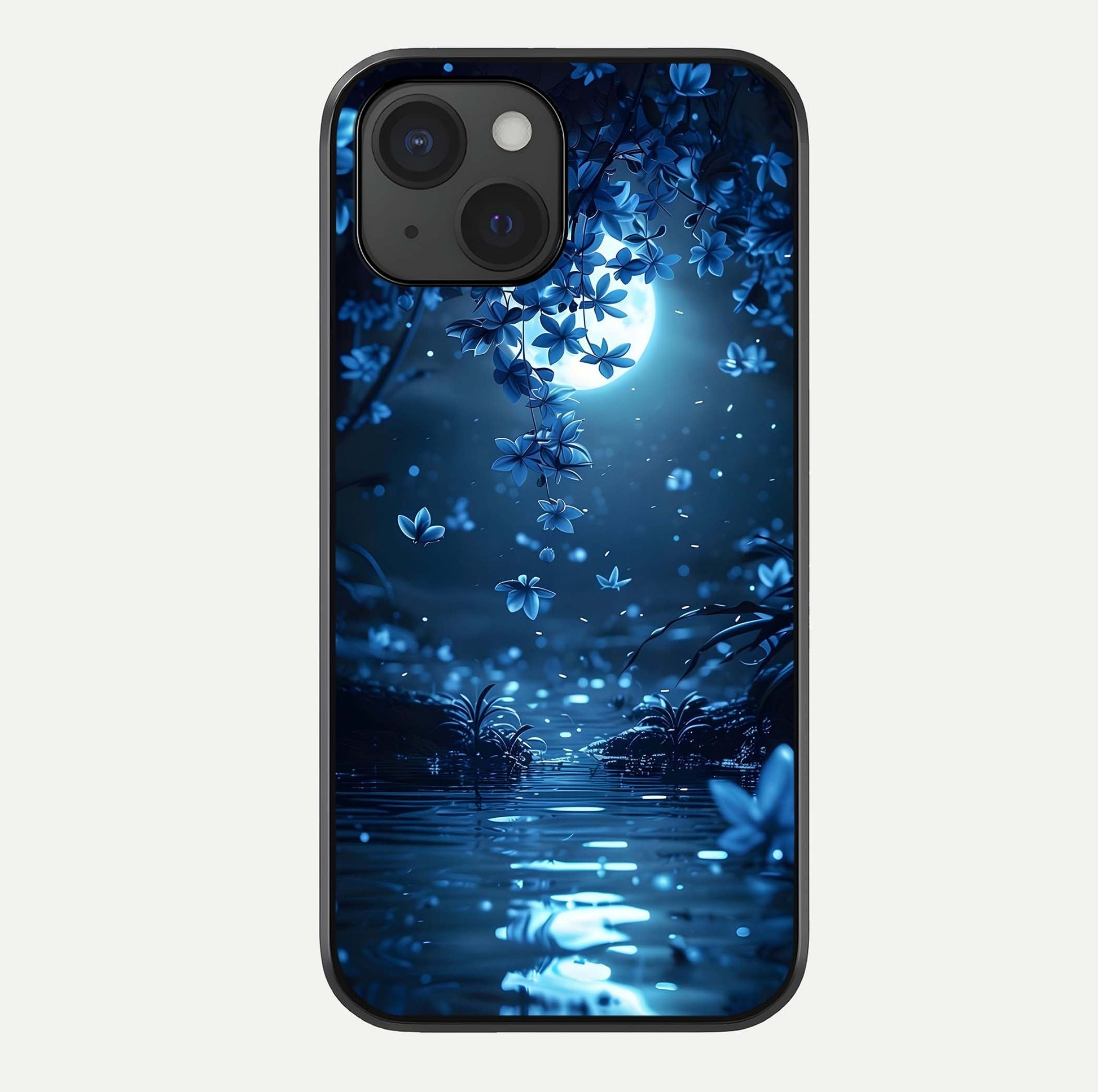 Moonlight Petal Dream Glass Case For iPhone 15 by Custom World