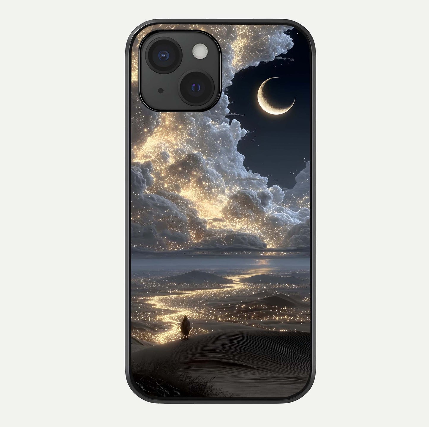 Moonlight Spark Path Glass Case For iPhone 15 by Custom World