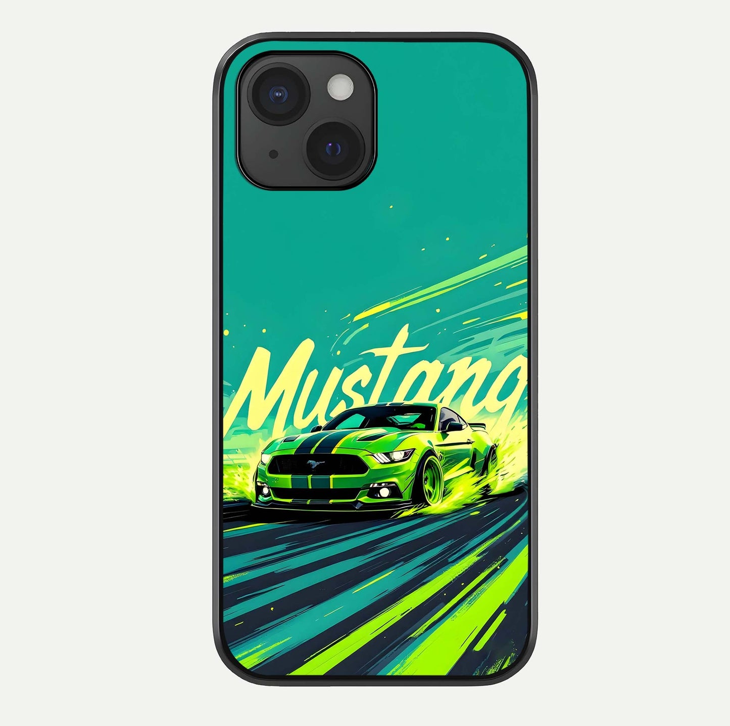 Mustang Bang Glass Case For iPhone 15 by Custom World