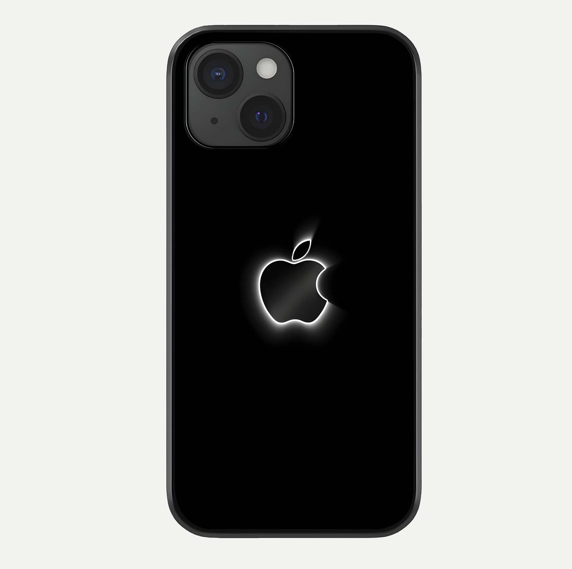 Neon Apple Glow Glass Case For iPhone 15 by Custom World