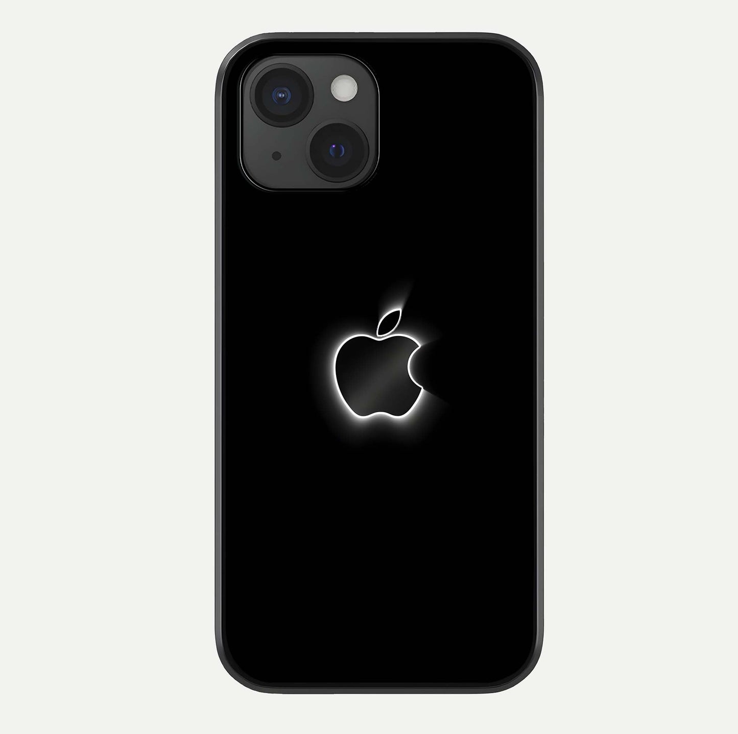 Neon Apple Glow Glass Case For iPhone 15 by Custom World