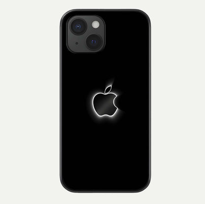 Neon Apple Glow Glass Case For iPhone 15 by Custom World