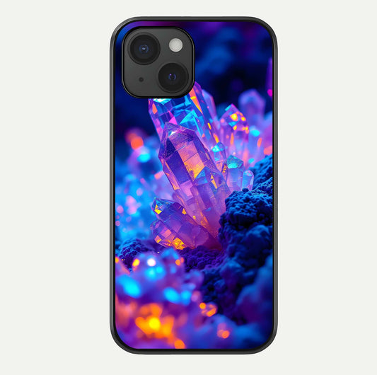Neon Aura Shards Glass Case For iPhone 15 by Custom World