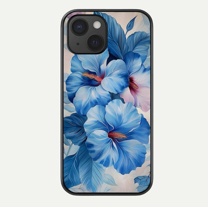 Ocean Hibiscus Grace Glass Case For iPhone 15 by Custom World