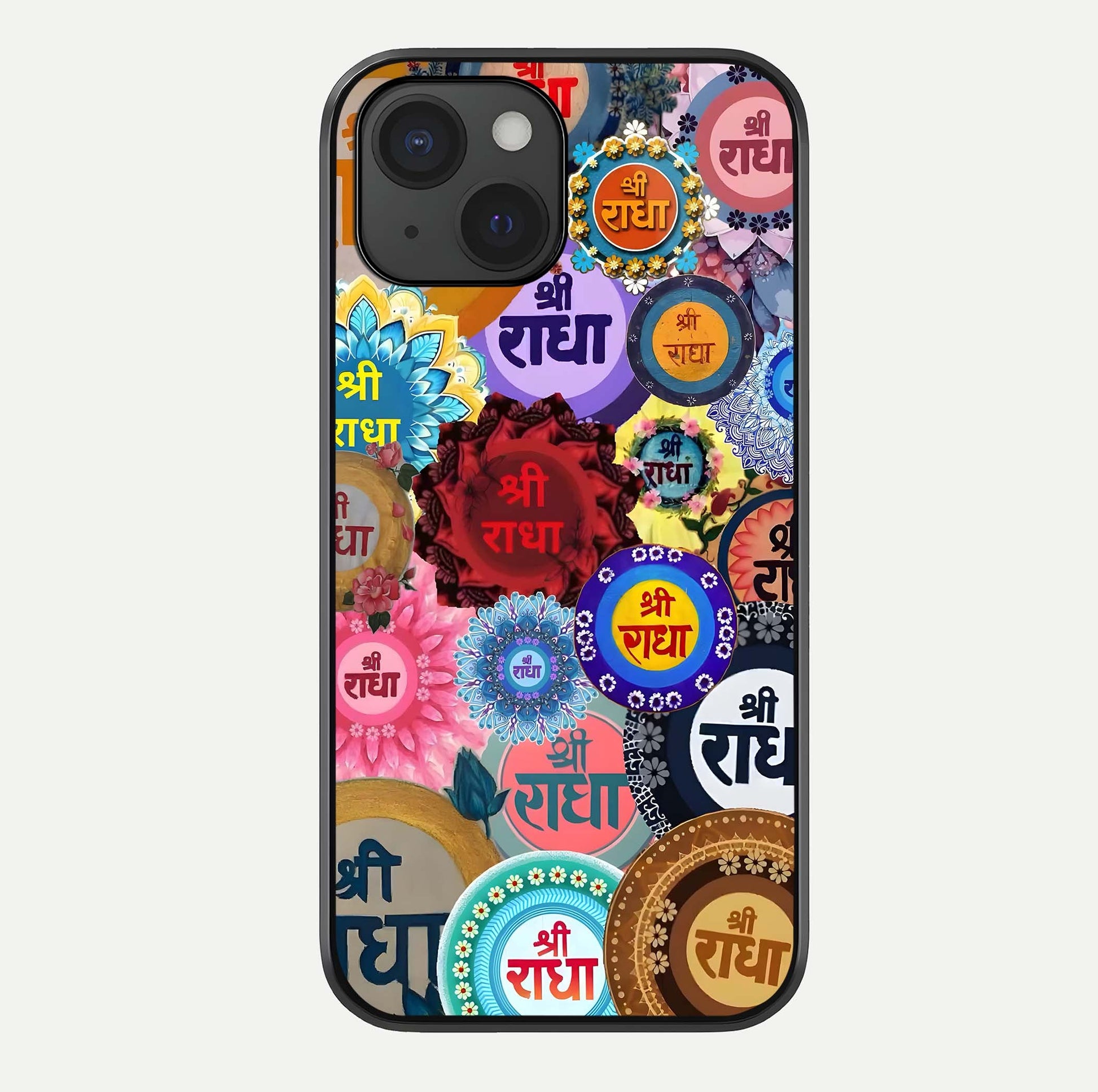Radha Divine Bloom Glass Case For iPhone 15 by Custom World