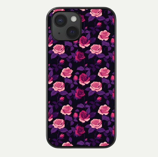 Rose Garden Twilight Glass Case For iPhone 15 by Custom World
