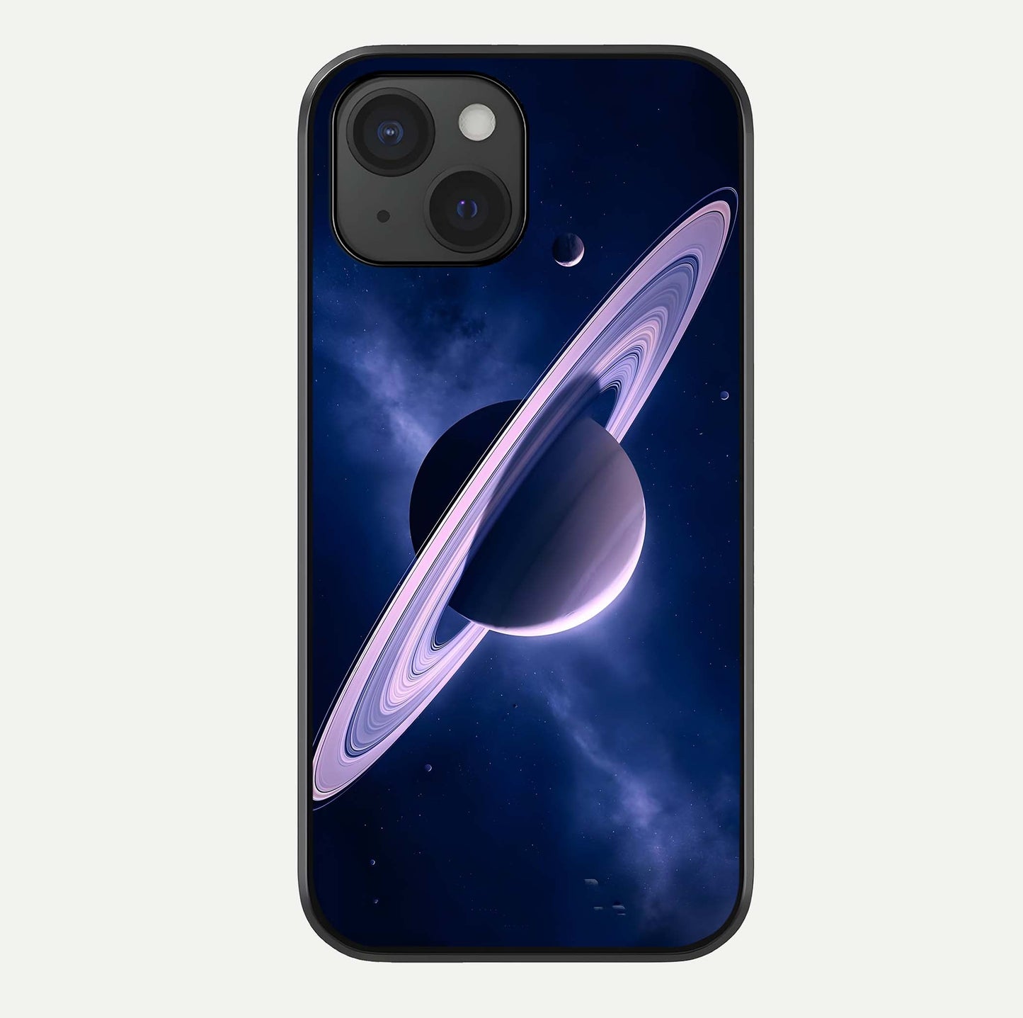 Saturn Ring Mystique Glass Case For iPhone 15 by Custom World