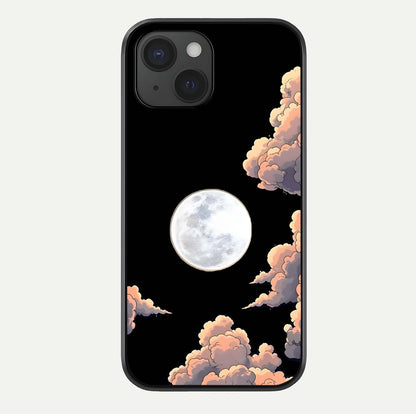 Shade Cloud Moon Glass Case For iPhone 15 by Custom World
