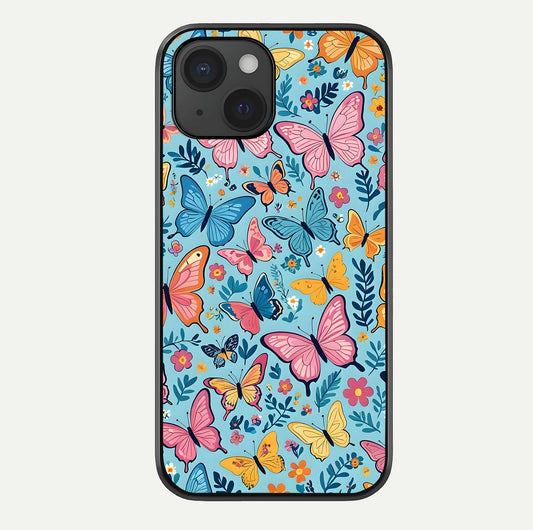 Spring Wing Garden Glass Case For iPhone 15 by Custom World