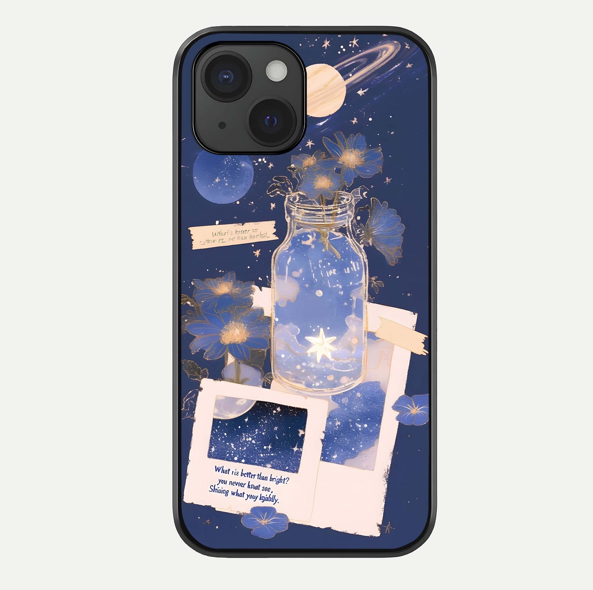 Starlit Cosmic Jar Glass Case For iPhone 15 by Custom World