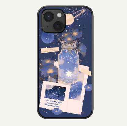 Starlit Cosmic Jar Glass Case For iPhone 15 by Custom World