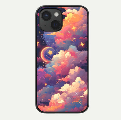Starlit Dream Clouds Glass Case For iPhone 15 by Custom World
