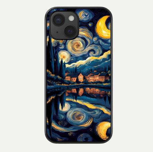 Starry Sky Serenity Glass Case For iPhone 15 by Custom World