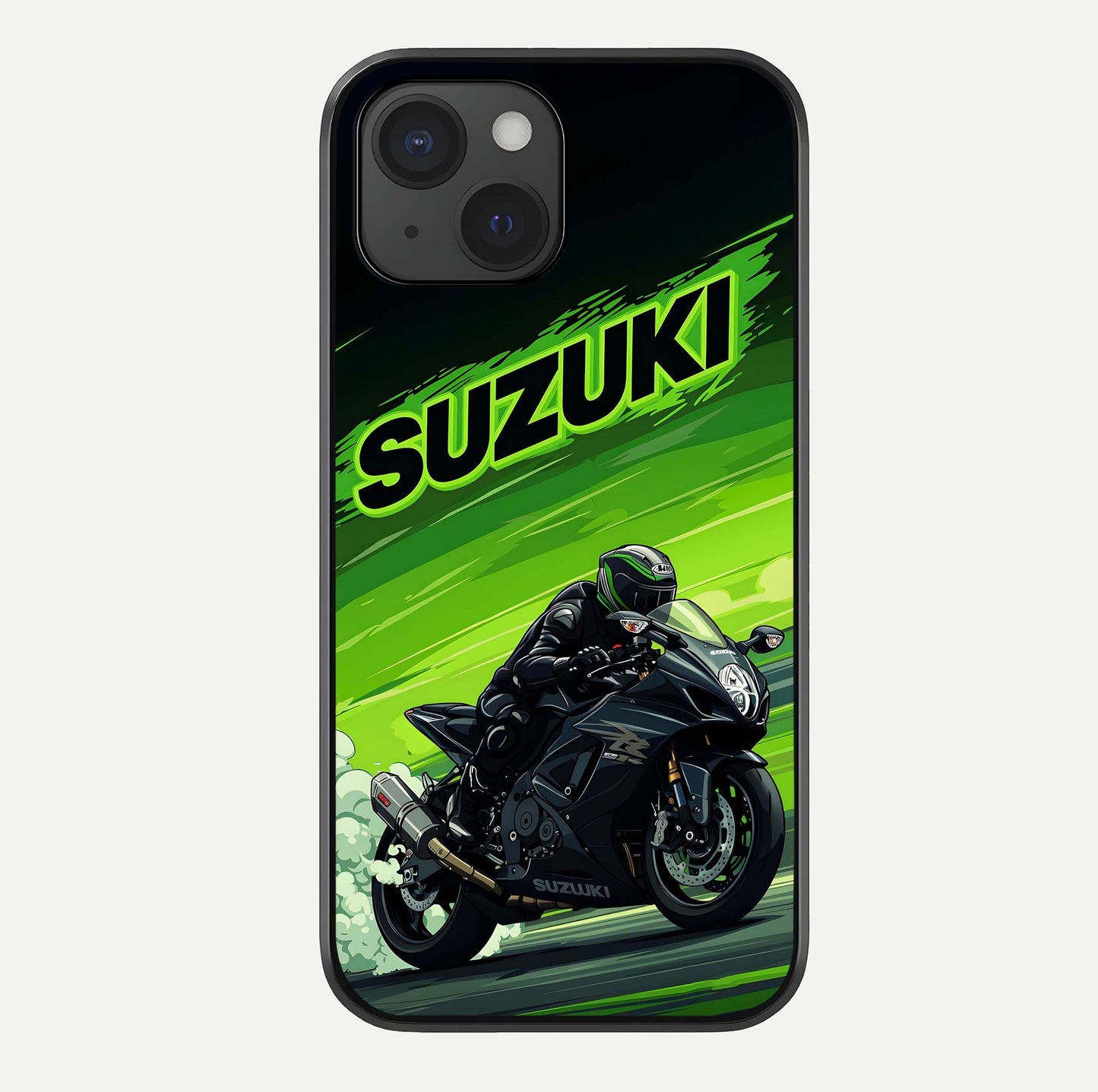 Suzuki Speed Beast Glass Case For iPhone 15 by Custom World