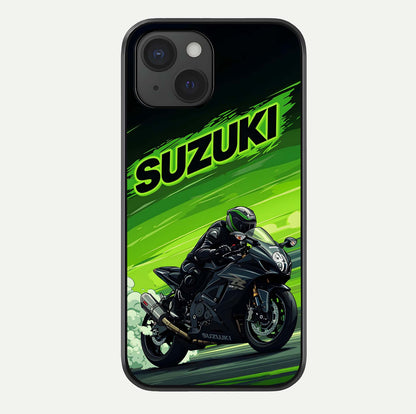 Suzuki Speed Beast Glass Case For iPhone 15 by Custom World