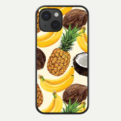 Tropical Fruit Mood Glass Case For iPhone 15 by Custom World