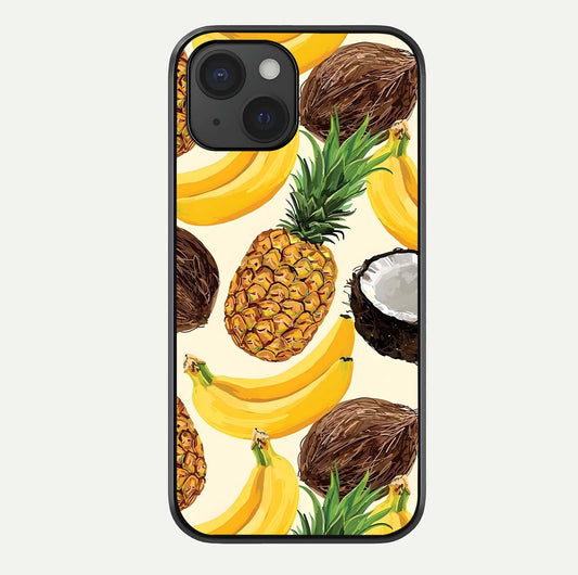 Tropical Fruit Mood Glass Case For iPhone 15 by Custom World