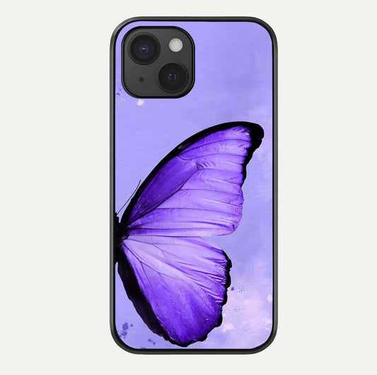 Violet Dream Wing Glass Case For iPhone 15 by Custom World