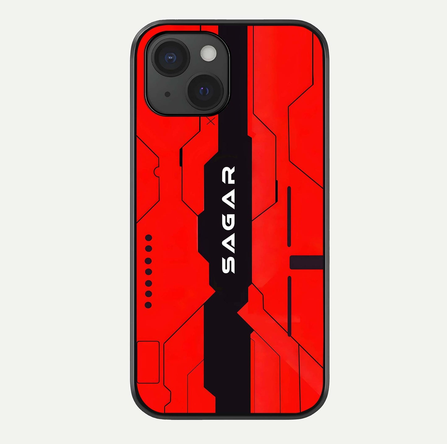 Voltage Rise CYBERPUNK Custom Name Glass Case For iPhone 15 by Custom World