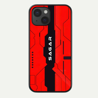 Voltage Rise CYBERPUNK Custom Name Glass Case For iPhone 15 by Custom World
