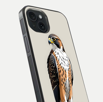 Clever Eagle Glass Case for iPhone 15 close-up highlighting eagle detail and HD reflection