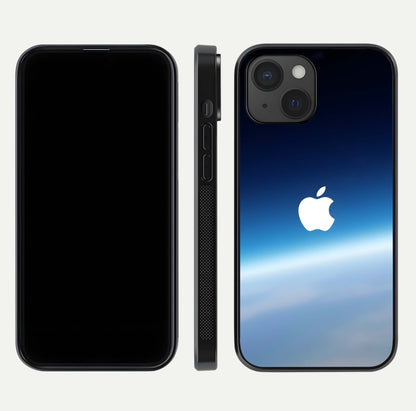 Minimal Apple Sky Glass Case for iPhone 15 front & back layout with clean tone and minimal finish