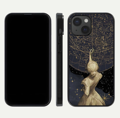Taylor Swift Girl Glass Case for iPhone 15 front & back layout showing clean edge and vivid print