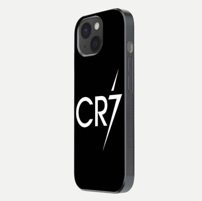 CR7 Elite Strike Glass Case for iPhone 15 side-angle image showing polished edges and vibrant design