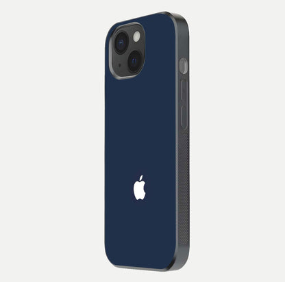 Minimal Apple Night Glass Case for iPhone 15 side-angle image showing sleek reflection and clean gloss
