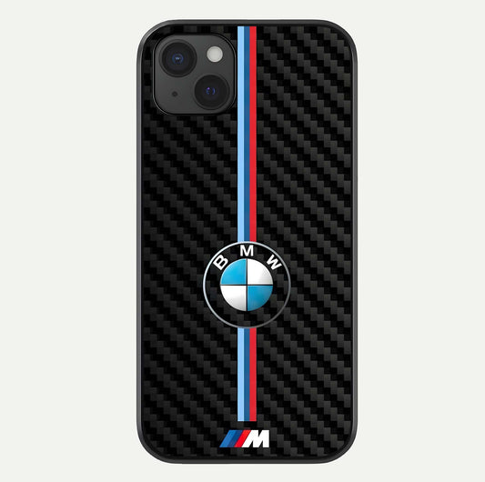 BMW Pattern Glass Case For iPhone 15 Plus by Custom World