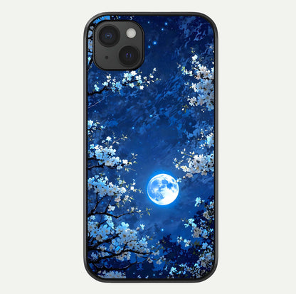 Blossom Moonlight Sky Glass Case For iPhone 15 Plus by Custom World