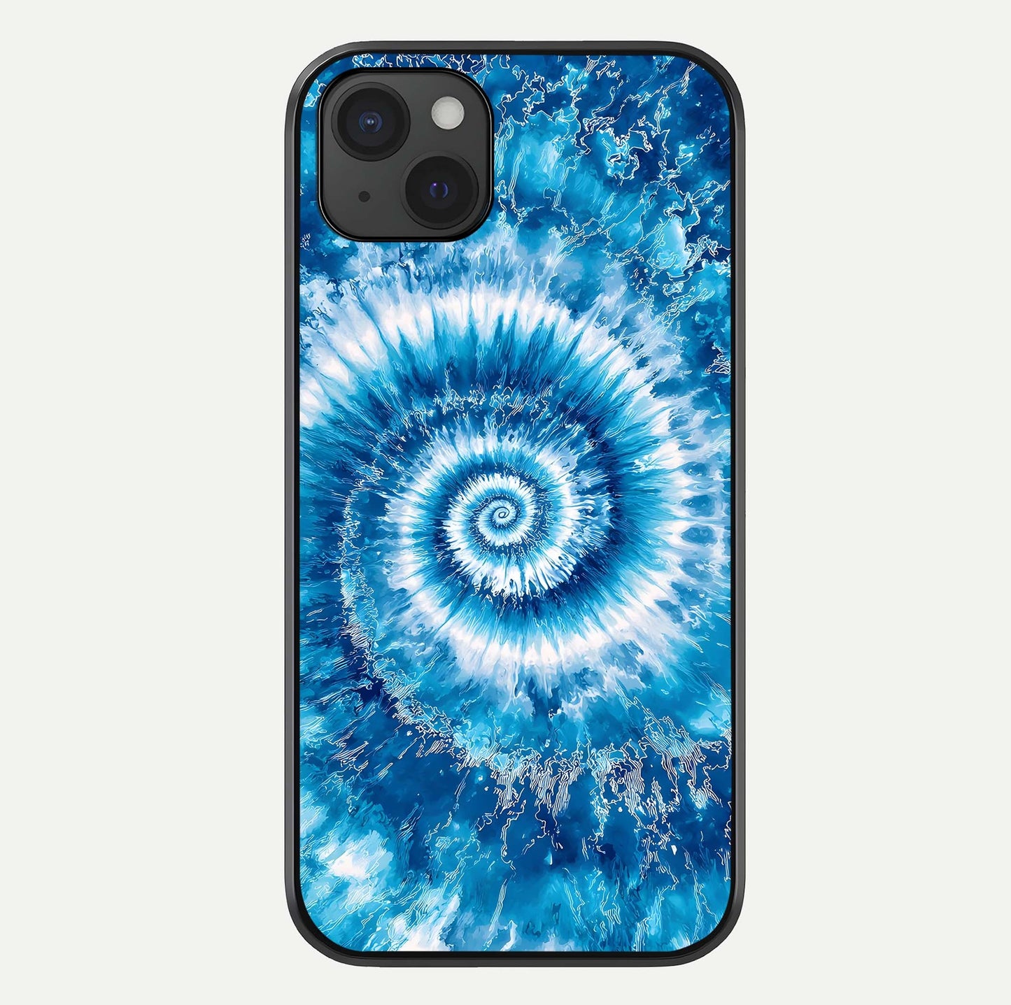 Blue Galaxy Wave Glass Case For iPhone 15 Plus by Custom World