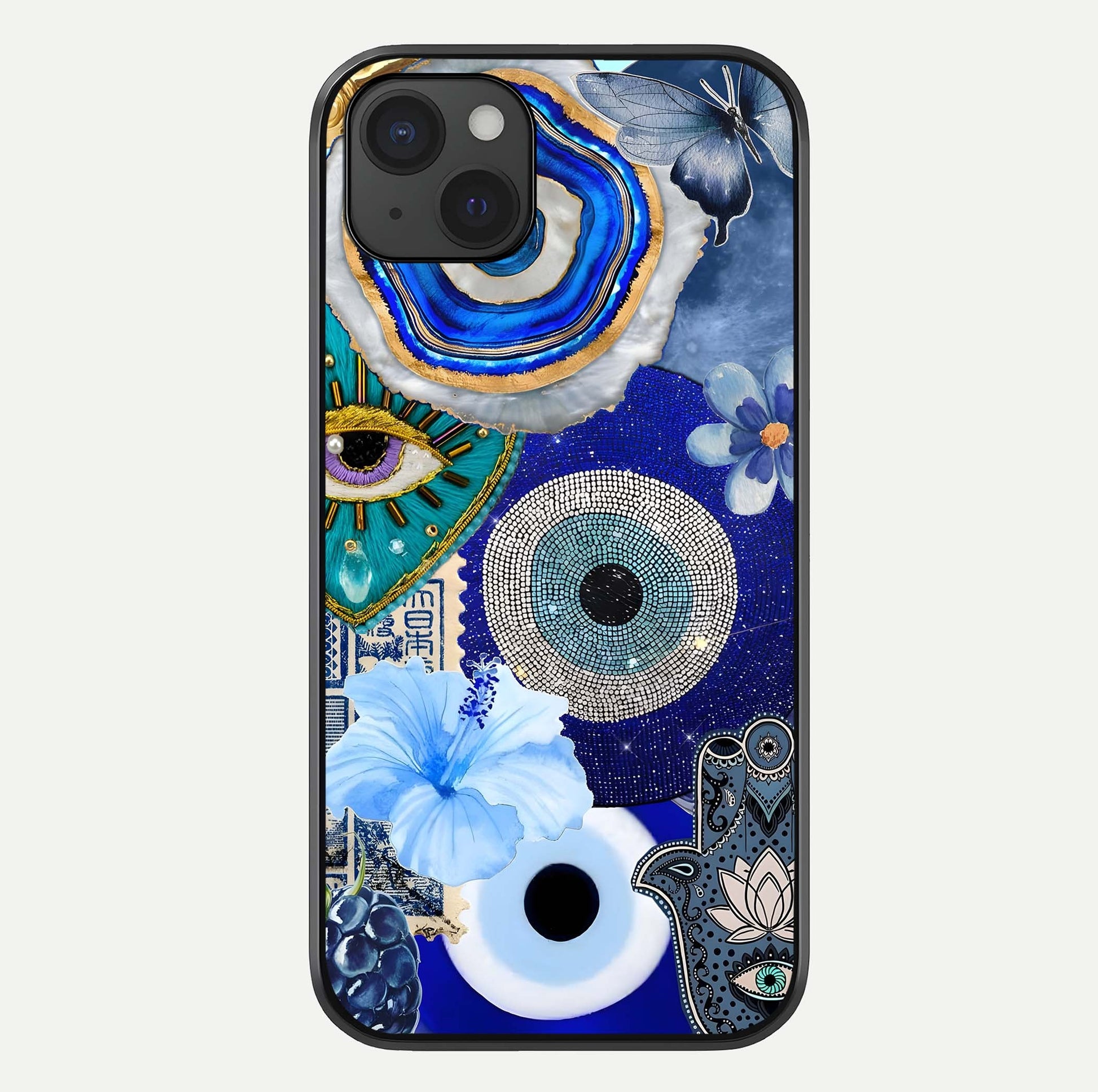 Celestial Celestial Blue Vision Glass Case For iPhone 15 Plus by Custom World