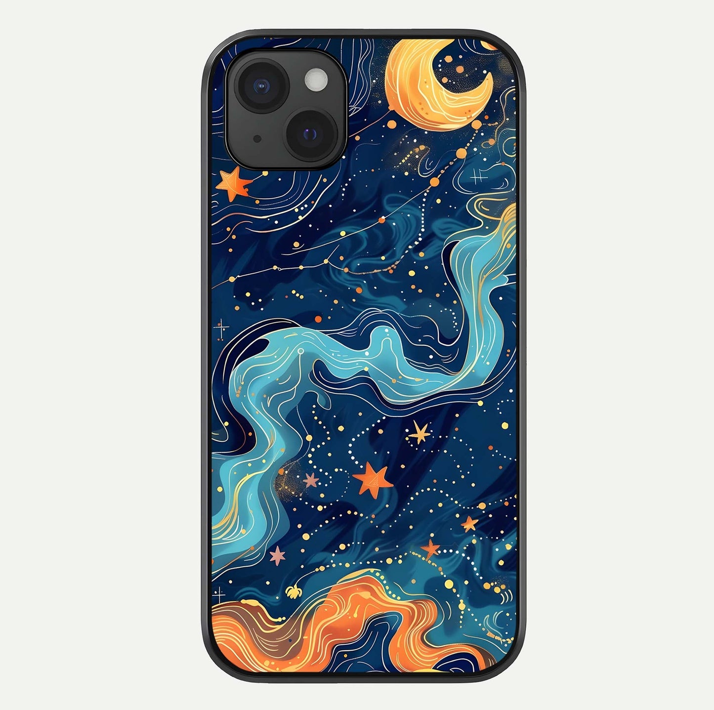 Celestial Dream Flow Glass Case For iPhone 15 Plus by Custom World