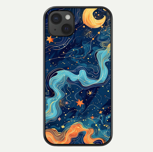 Celestial Dream Flow Glass Case For iPhone 15 Plus by Custom World